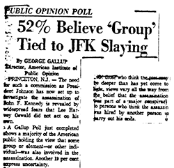 Gallup poll taken within days of the assassination