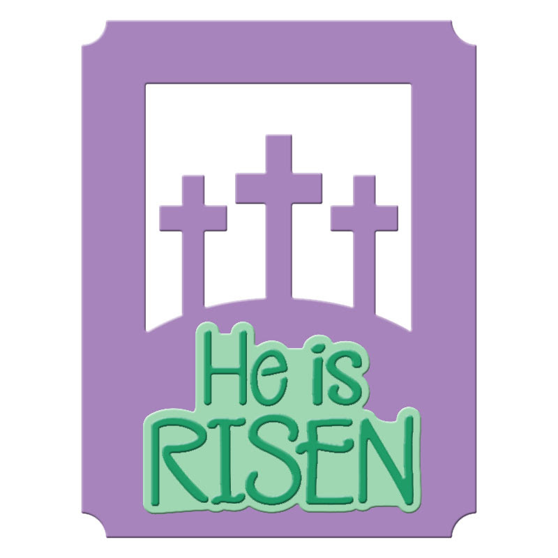 Image of He is Risen Card Front Die Set