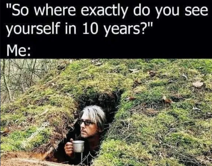 Meme about a man ina unker.