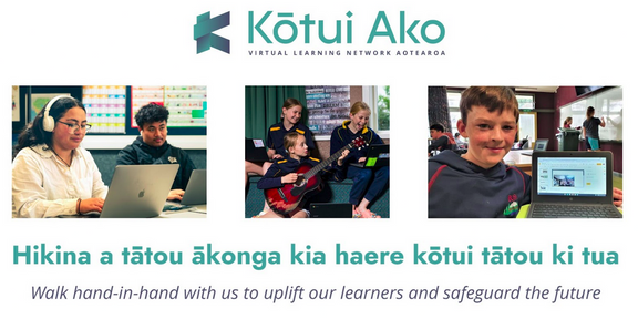 Virtual schooling in Aotearoa New Zealand: The Kōtui Ako VLN story banner artwork