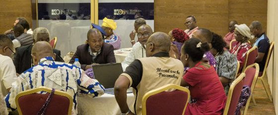 Baptist leaders in Nigeria discussing religious freedom and advocacy initiatives.