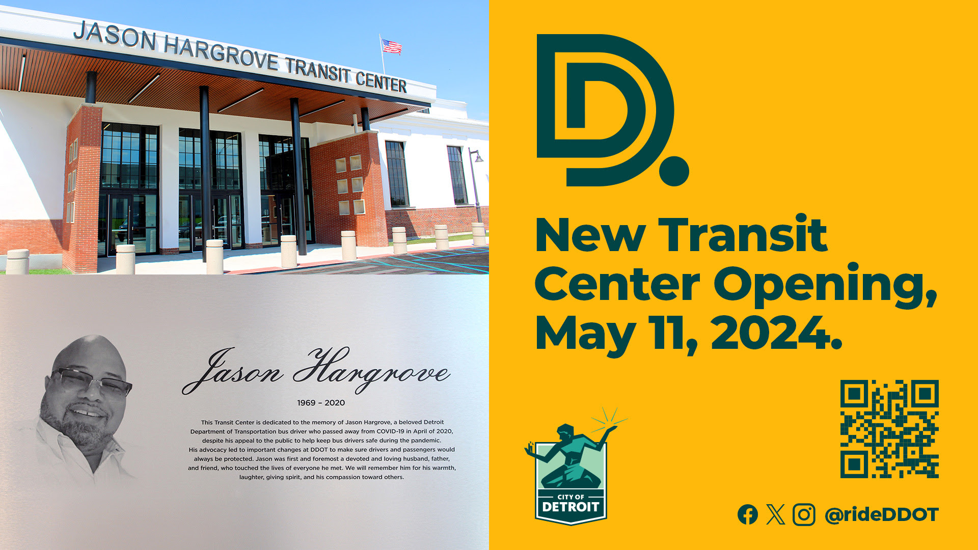 Jason Hargrove Transit Center opening graphic