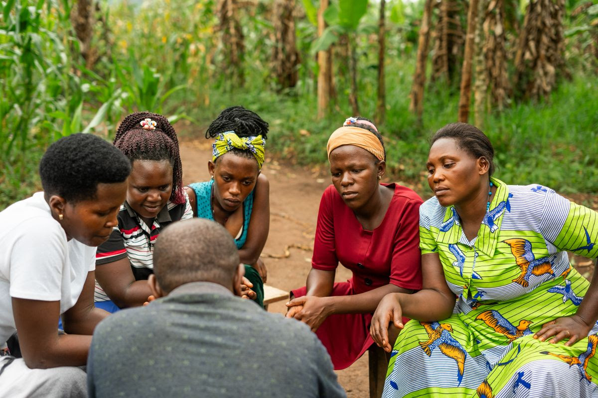 Women learning about solar panels