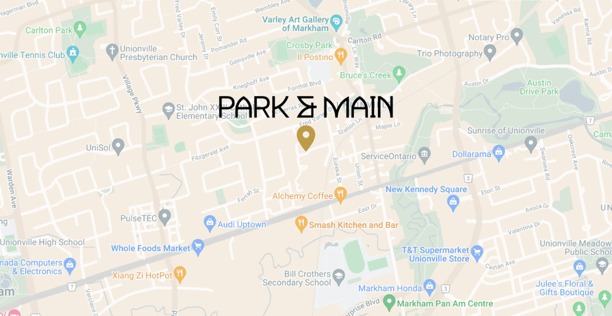 Park & Main's location in Unionville.