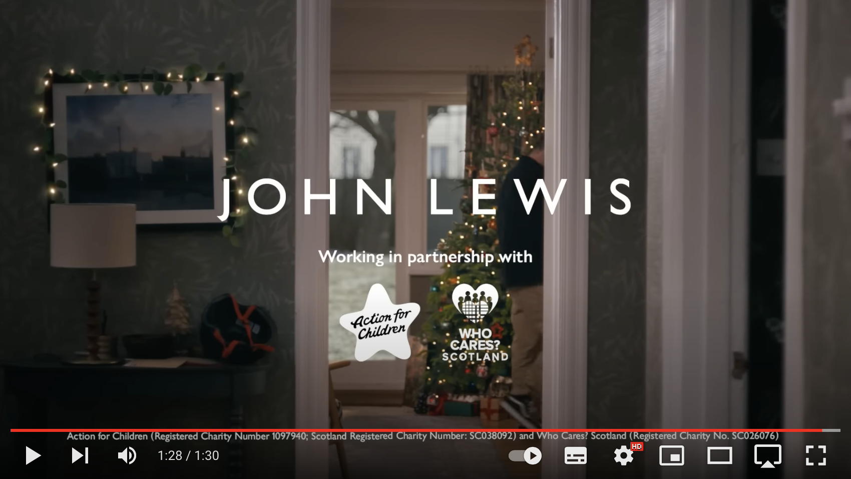 John Lewis and Partners Christmas ad 2022