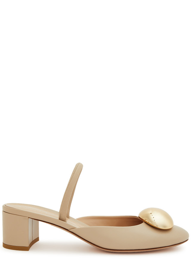 GIANVITO ROSSI Sphera 45 leather slingback pumps