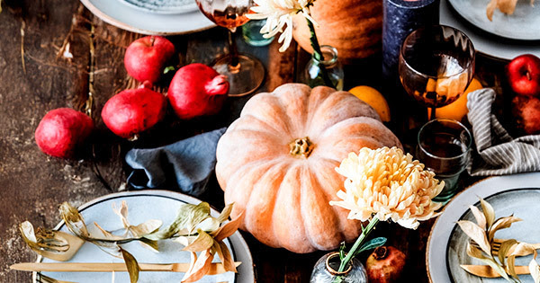 Table set for Thanksgiving Dinner