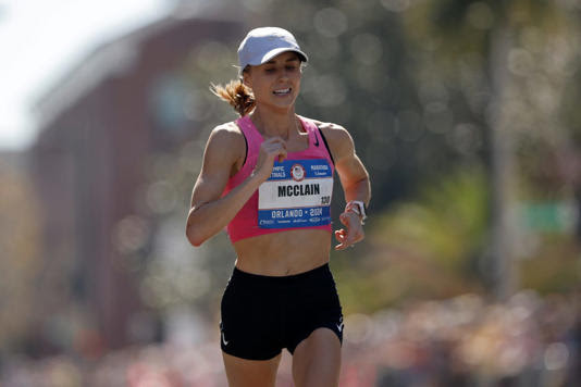 McClain at the U.S. Marathon Trials in February.