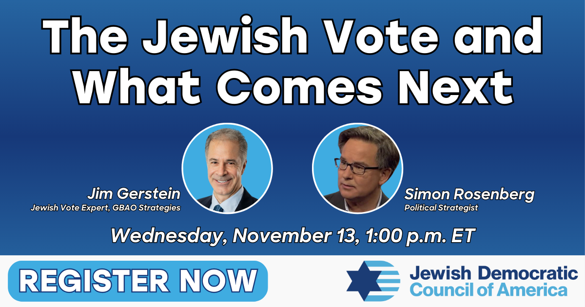 SIGN UP: The Jewish Vote and What Comes Next