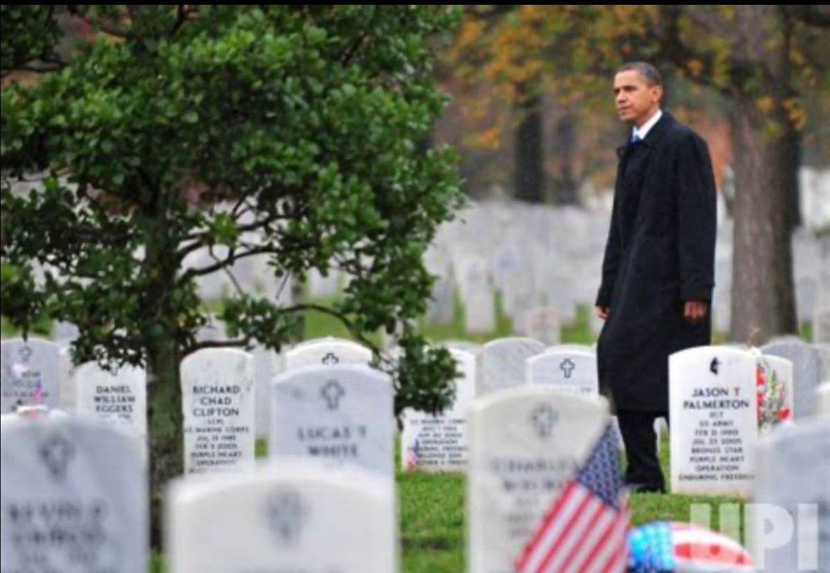 Photo of Obama at Arlington.