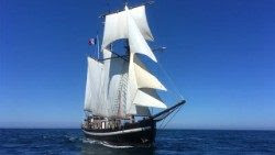 La goletta Bel Espoir nel Mediterraneo