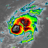 image of Hurricane Beryl in the Caribbean