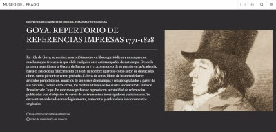El Prado desarrolla el 'Repertorio de referencias impresas' de Goya para dar a conocer su 