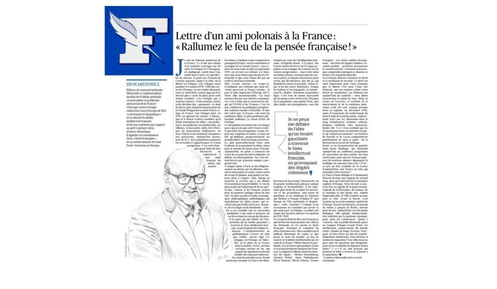 Eryk MISTEWICZ: Dlaczego Francja pozbyła się wielkich idei? Trzeba ten ogień rozpalić na nowo!