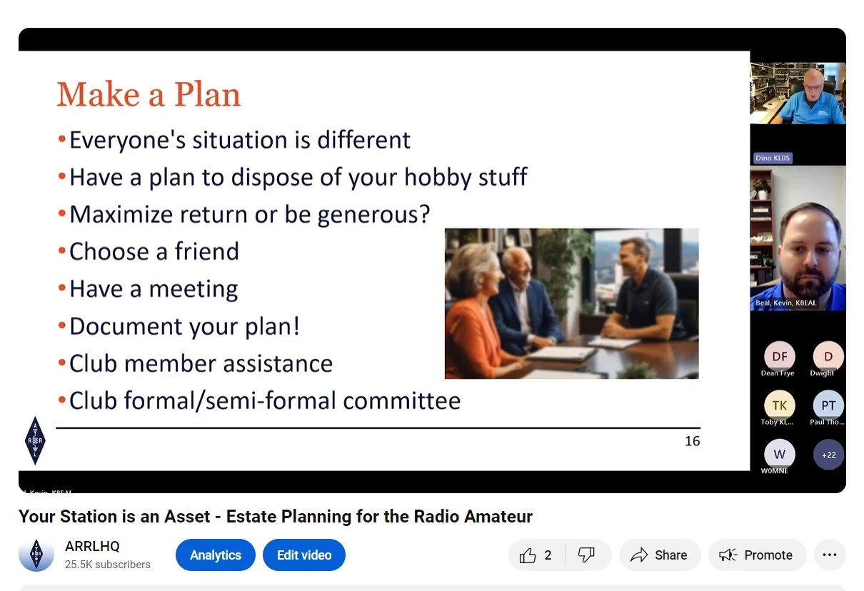 Estate Planning for Hams Webinar