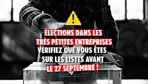 Élections TPE : pour voter, il faut être inscrit·e sur les listes électorales !