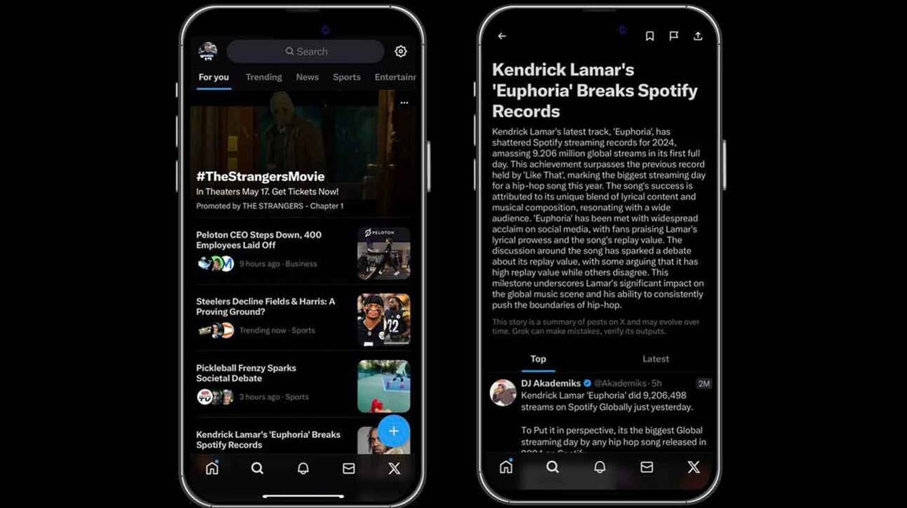 X introduces Stories feature powered by Grok AI