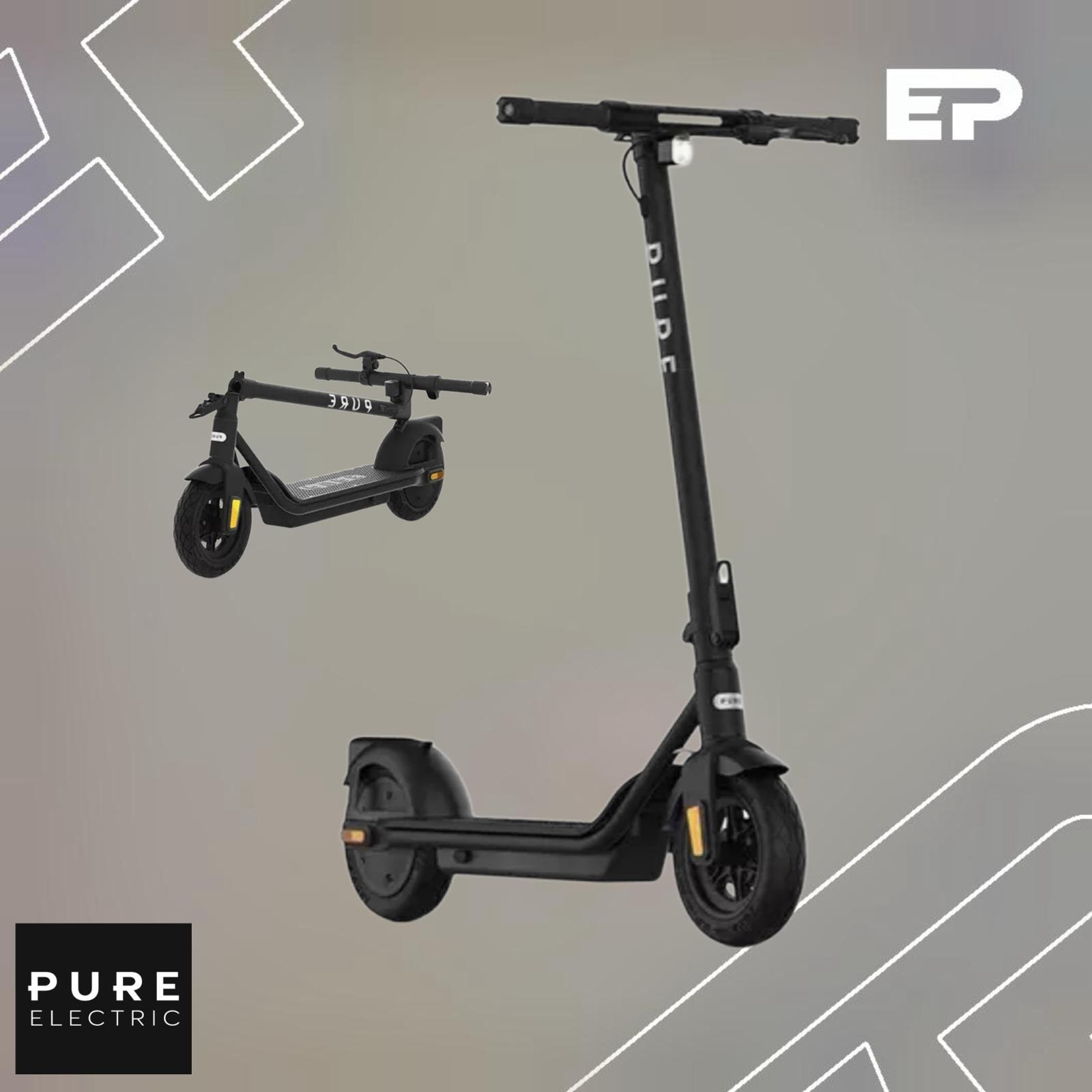 Image of WIN A PURE ELECTRIC PURE AIR3 ELECTRIC FOLDING SCOOTER - BLACK