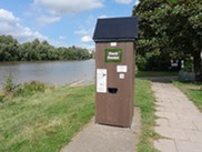 Duck feeder at Sandy Lane 