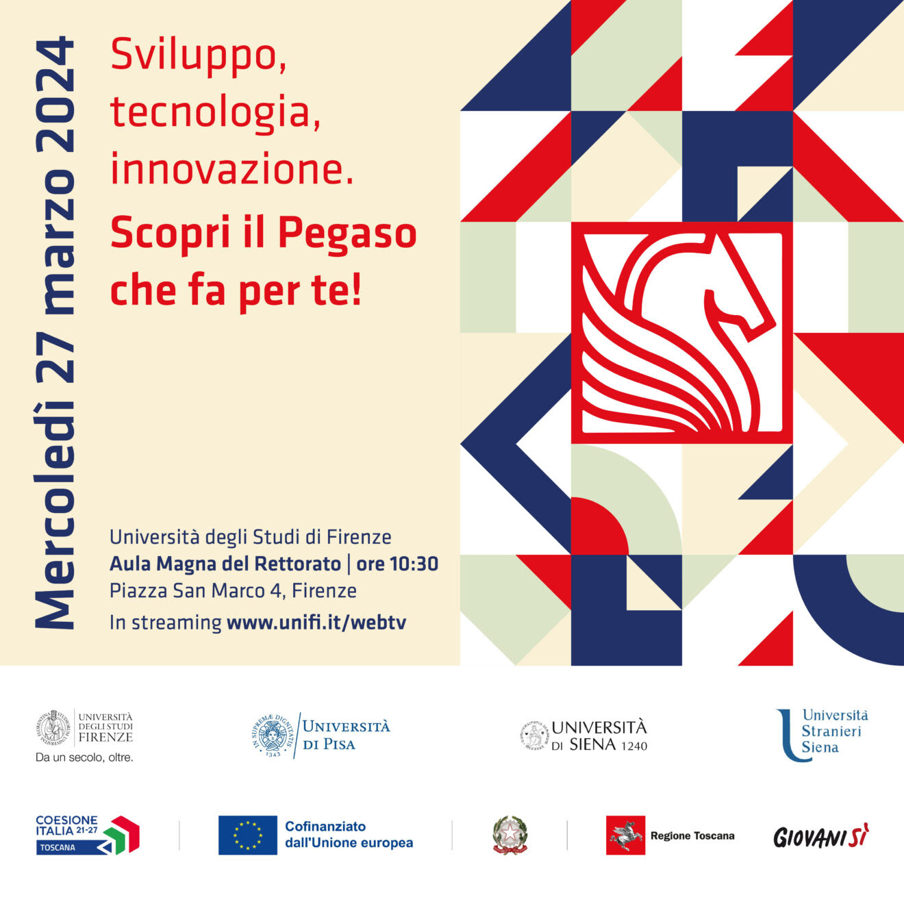 27/3/2024 - Presentazione Borse di dottorato Pegaso - Regione Toscana