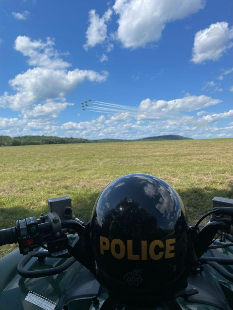 View from an ECO as they look on at the air show