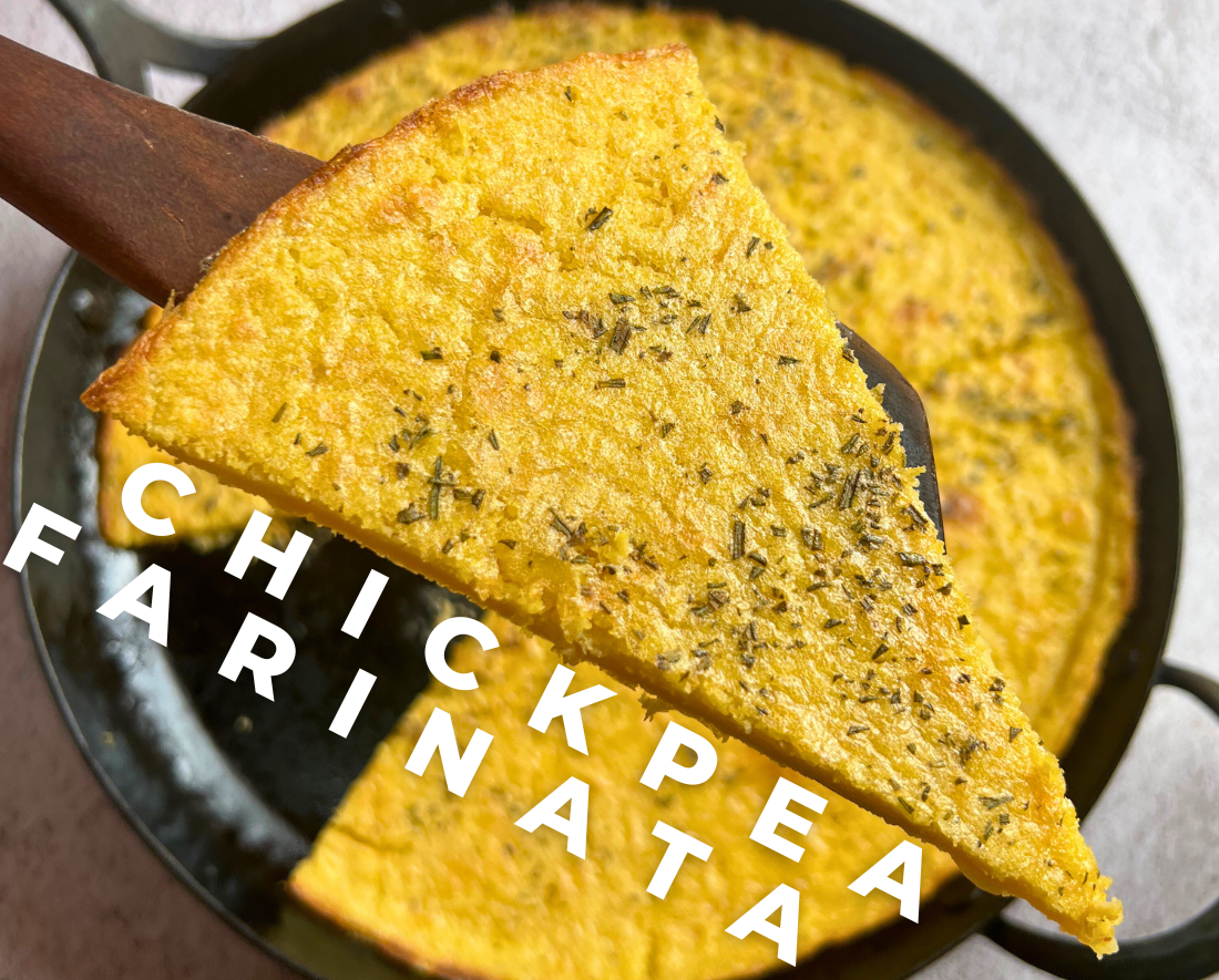 homemade organic chickpea farinata