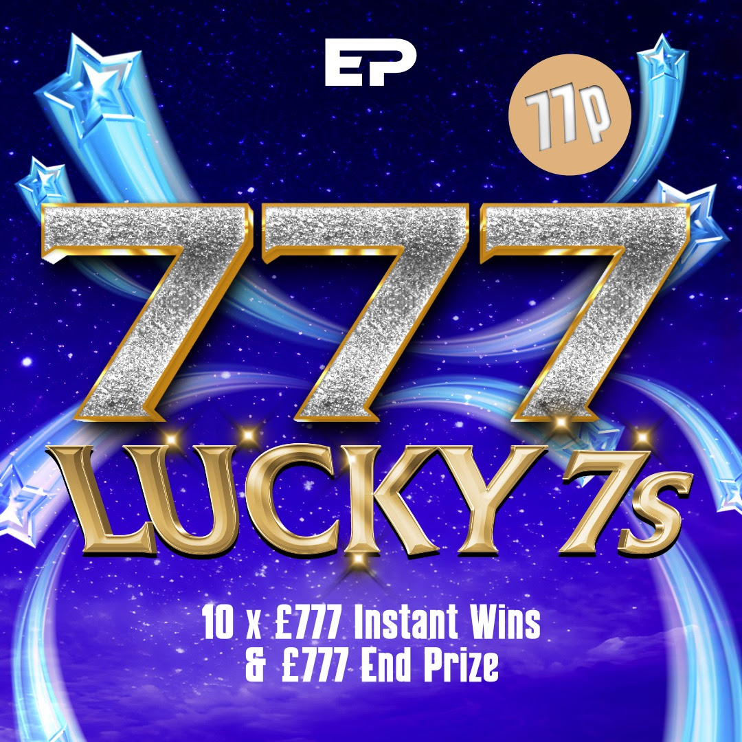 Image of LUCKY 777s INSTANT WIN COMP! – 10 X £777 INSTANT WINS + £777 END PRIZE FOR 77P#1