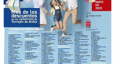 Torrejón.- Un total de 116 comercios ofrecen descuentos hasta el 31 de mayo con motivo de la feria Torrestock