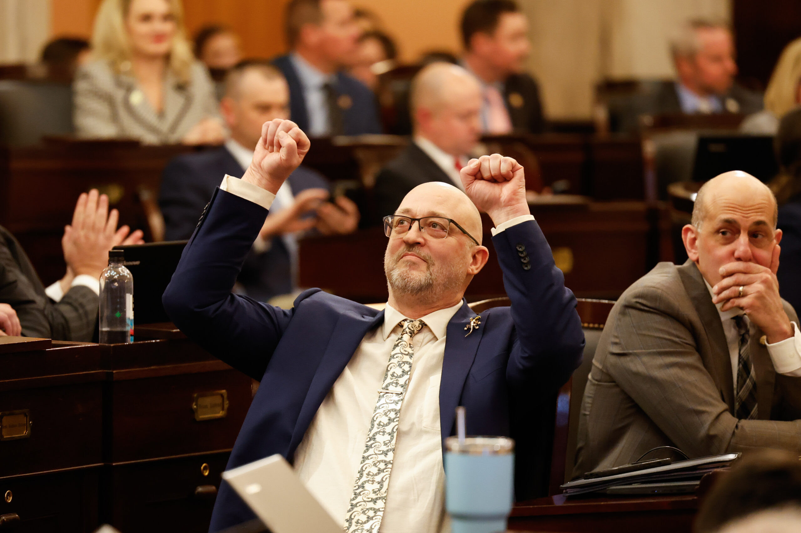 Republican Ohio Sen. Gary Click reintroduced a bill this year that would allow fetuses and embryos to be claimed on taxes, a policy that gives credence to the concept of fetal personhood cropping up in statehouses elsewhere, too. (Photo by Graham Stokes/Ohio Capital Journal) 