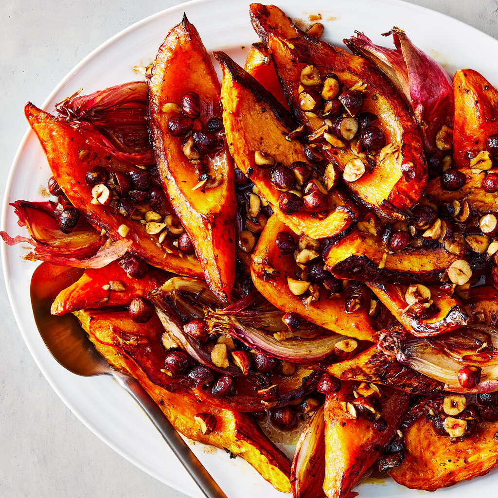 A plate of roasted squash.