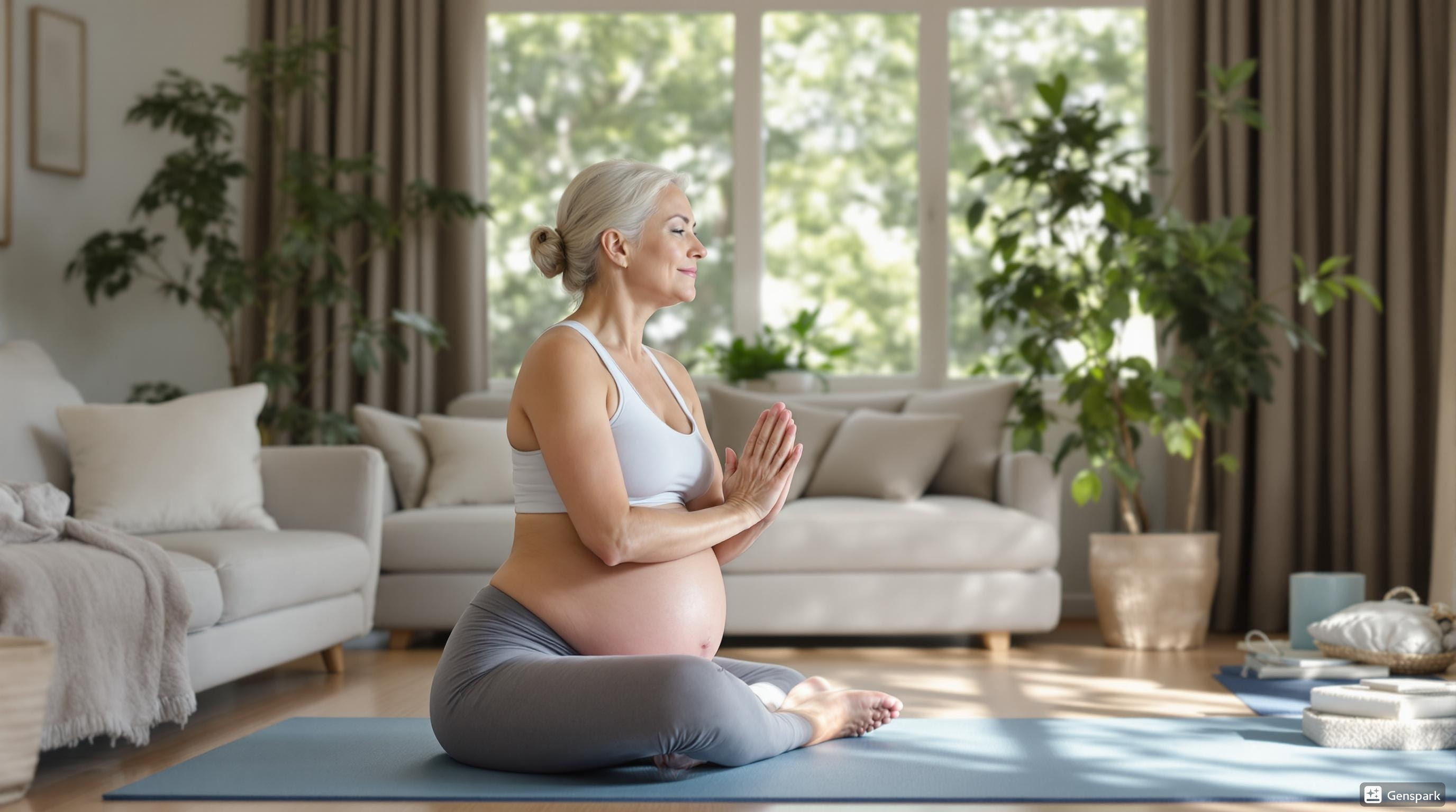 Woman practicing yoga, focusing on core exercises