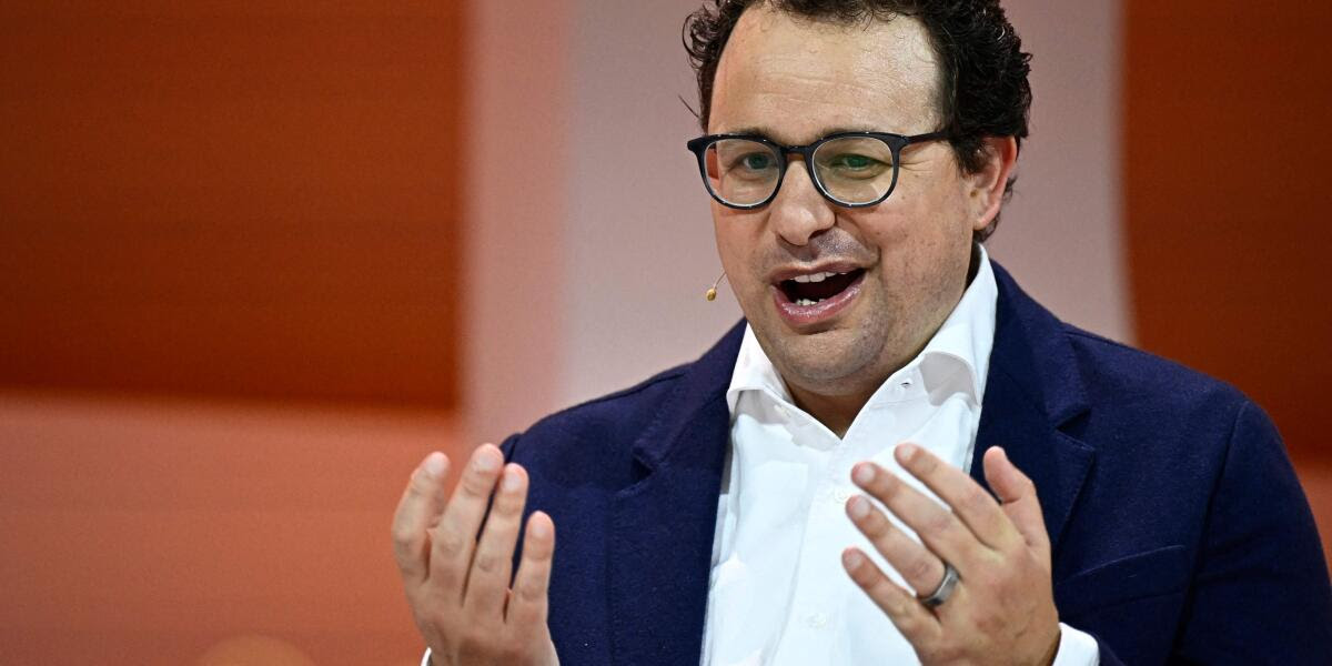 Dario Amodei, co-founder and CEO of Anthropic, an artificial intelligence safety and research company, takes part in a debate at the Vivatech technology start-ups and innovation fair, at the Porte de Versailles exhibition center in Paris, on May 22, 2024. (Photo by JULIEN DE ROSA / AFP)