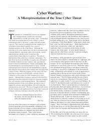 PDF) Cyber Warfare: A Misrepresentation of the True Cyber Threat
