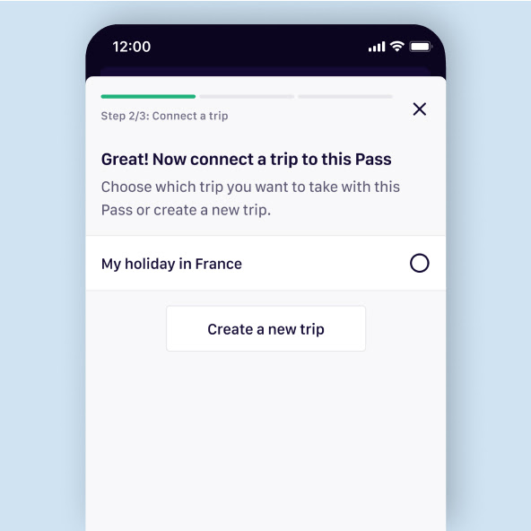 connect your pass to a trip