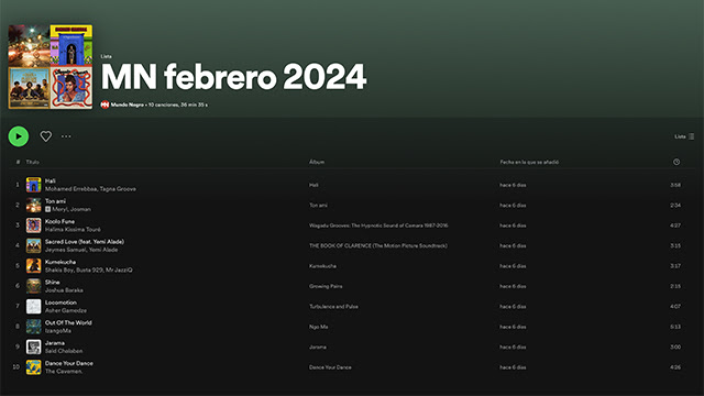 Lista de reproducción Mundo Negro