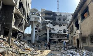 Ruinas del bombardeado hospital Al-Shifa en Gaza (archivo).