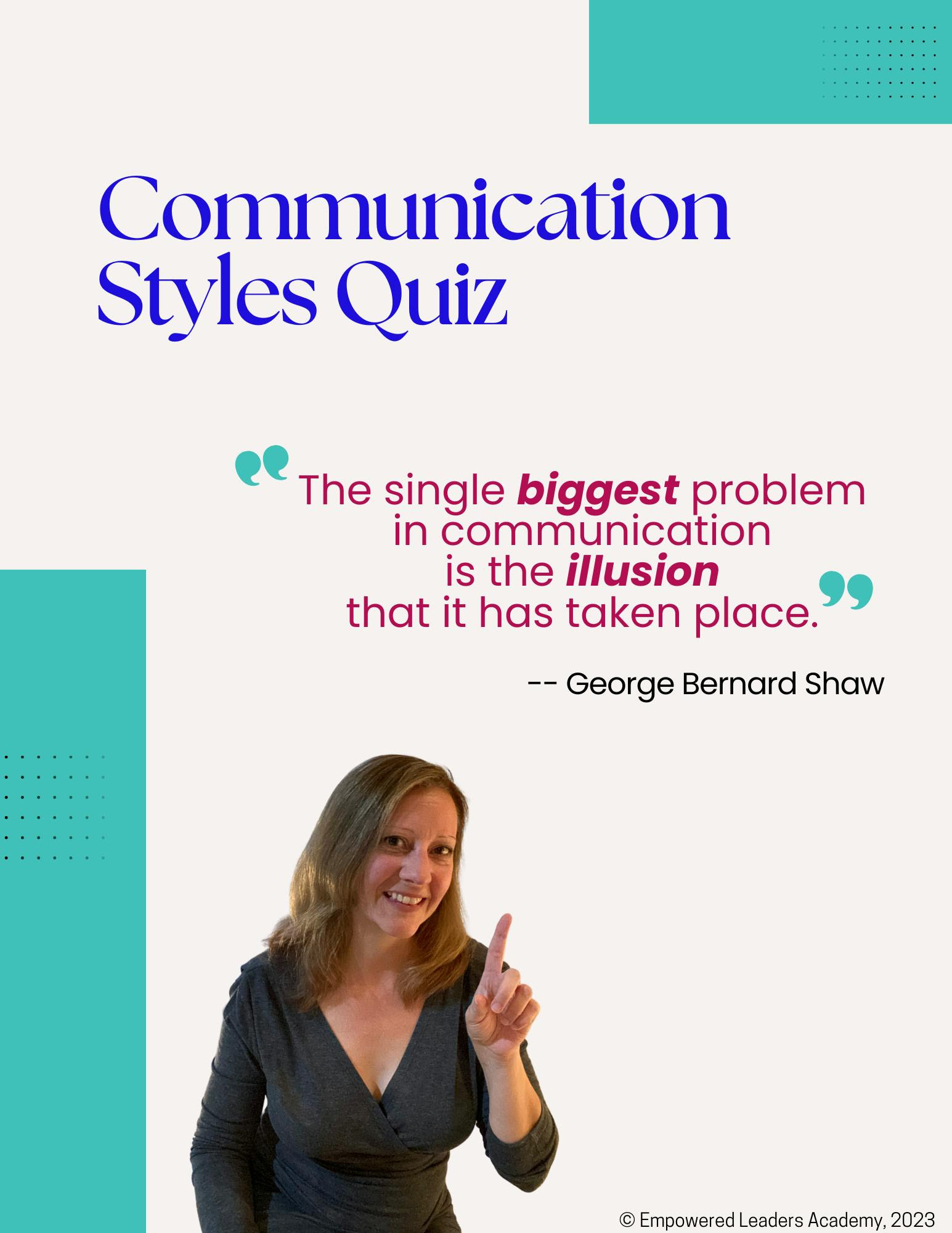 The 1st page of a PDF free download for Stephanie's Communication Styles Quiz. 