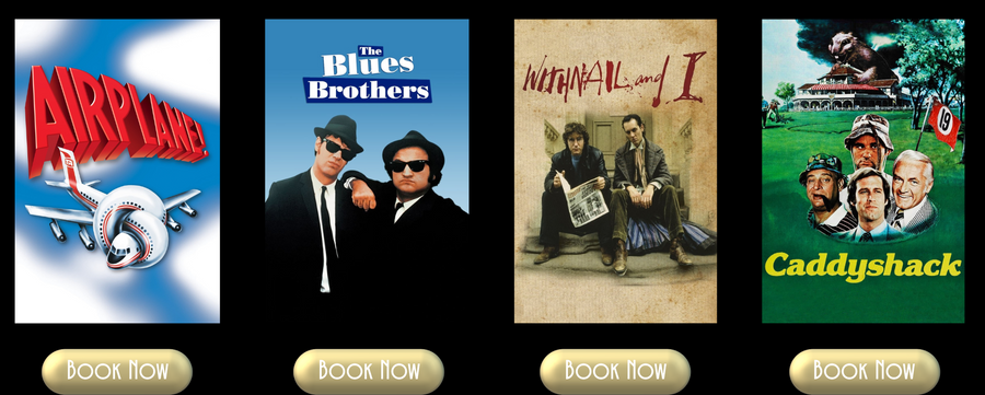 Airplane!, The Blues Brothers, Withnail and I, Caddyshack