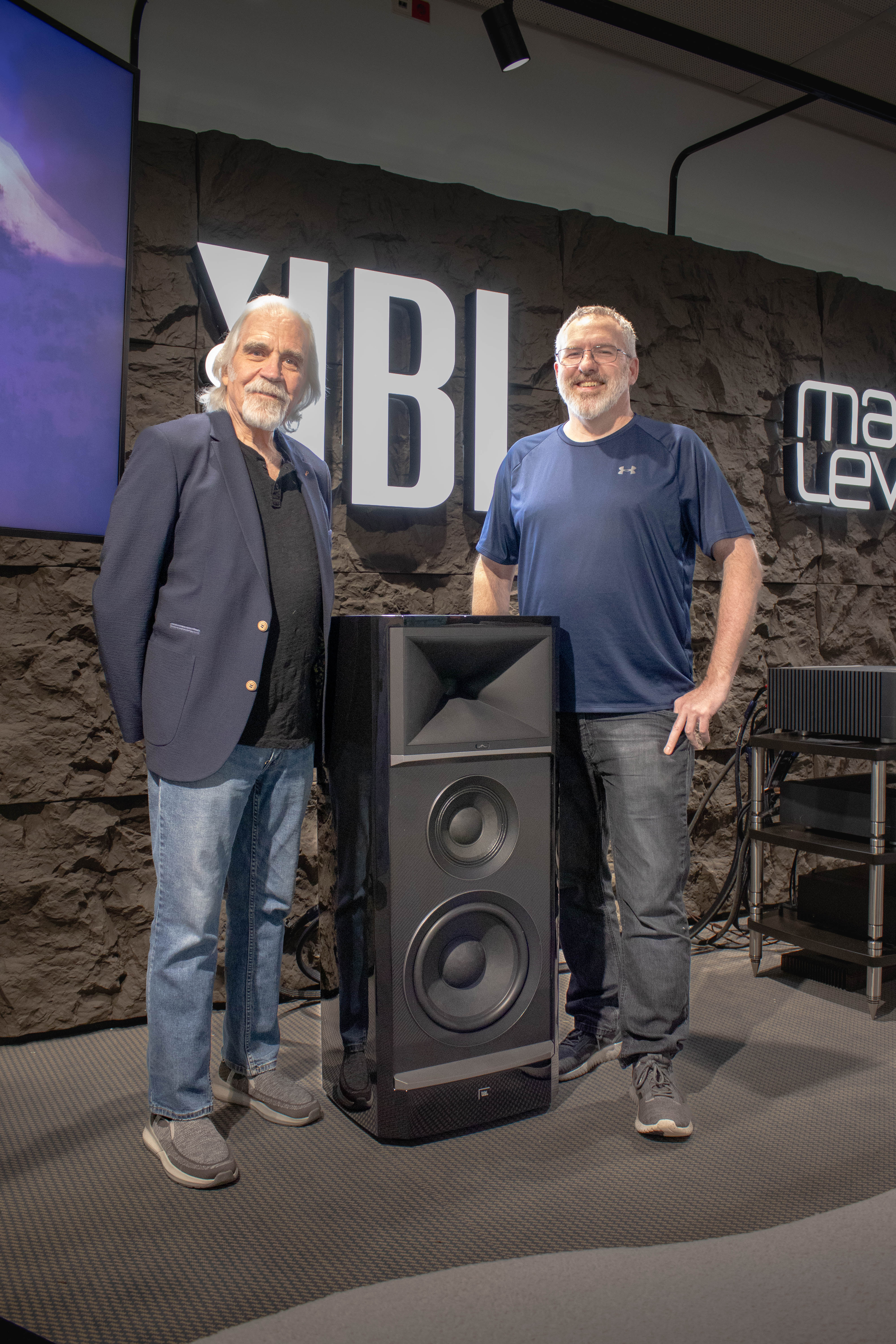 IsoAcoustics' Dave Morrison with Jim Garrett, HARMAN Luxury Audio