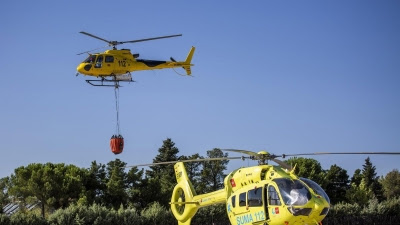 El Parque de Bomberos de Las Rozas estrena nueva helisuperficie, que ahora podrá albergar cuatro helicópteros