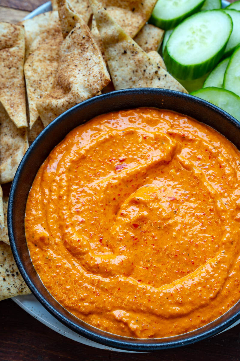 Feta and Roasted Red Pepper Dip (Htipiti)