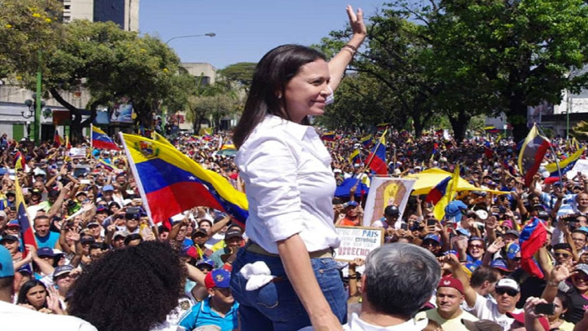 MARÍA CORINA MACHADO galardonada por la Comunidad de Madrid en el Día Internacional de la Mujer