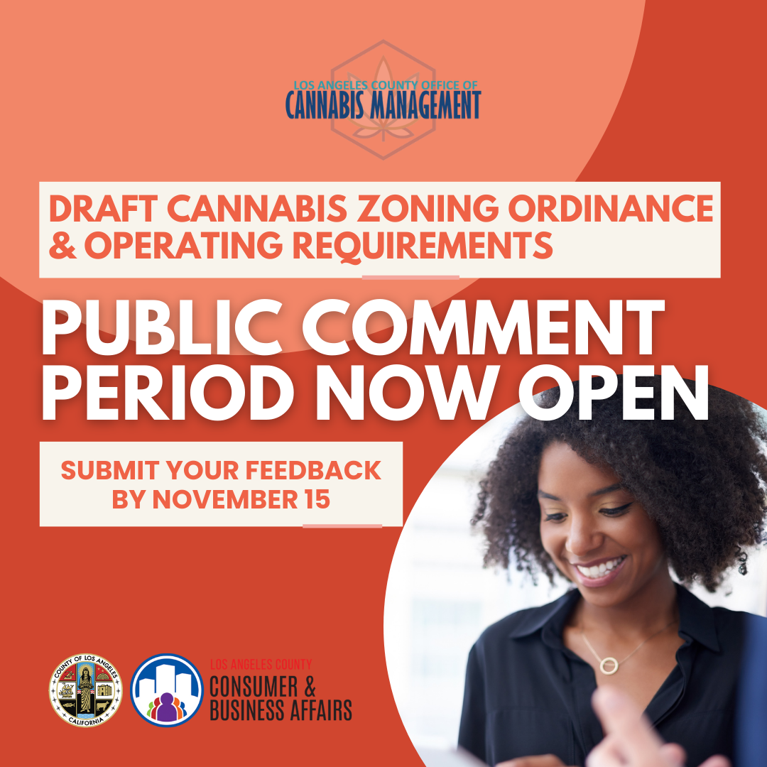 OCM Draft Cannabis Zoning Ordinance Public Comment Period Open through Nov 15