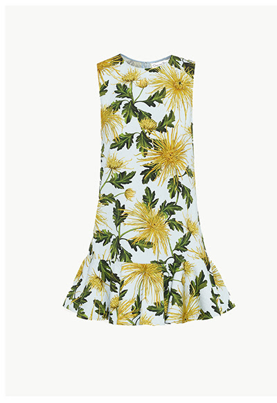 Chrysanthemum Cotton Cloqué Dress