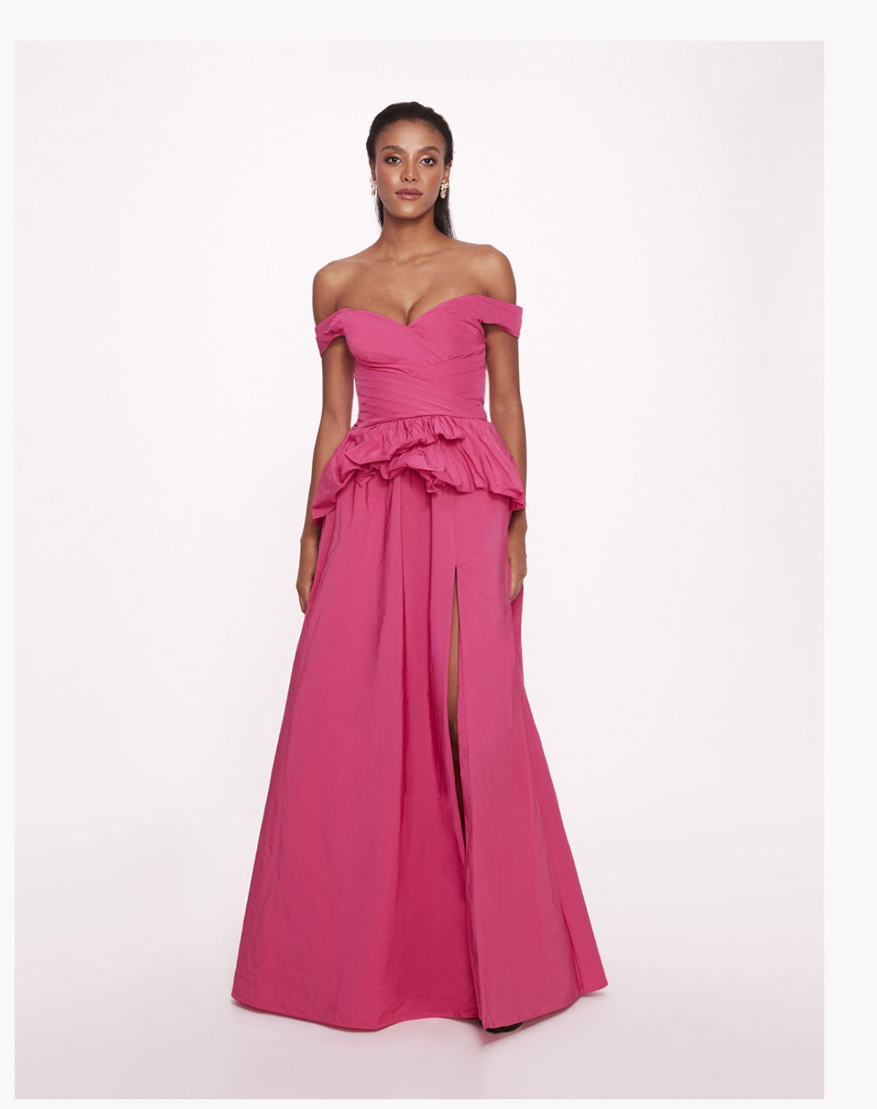 Peplum Taffeta Gown