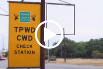 CWD check station sign, video link