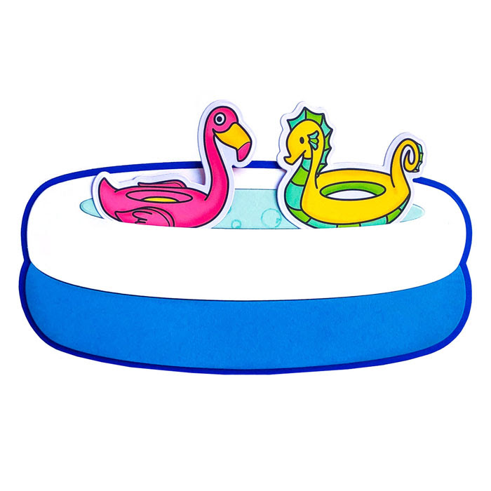 Image of 5x7 Pool Shaped Card Fold-it Die Set