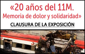 Clausura de la exposición «20 años del 11M. Memoria de dolor y solidaridad». Agencia EFE.