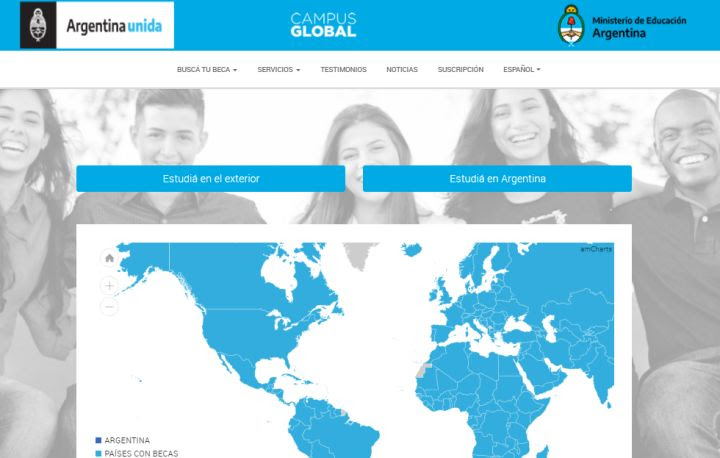 Sitio web oficial de Campus Global.