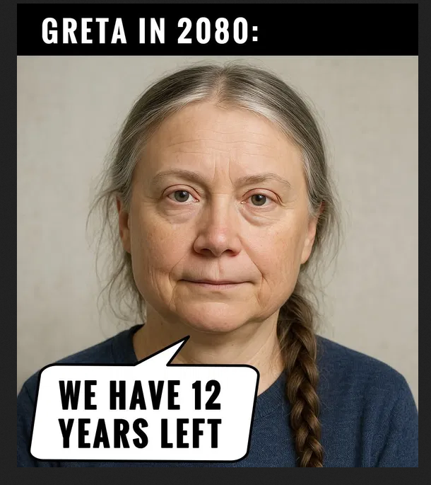 Aged picture of Greta Thyunberg